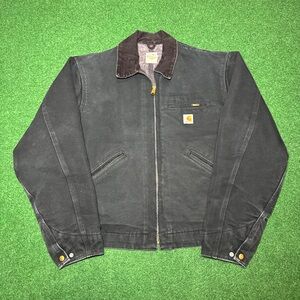 Vintage 90s Carhartt J01 Blk Detroit M/L 44 Grunge Hip Hop Black Jacket